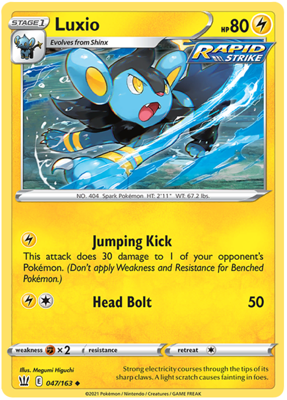 Luxio (047/163) [Sword & Shield: Battle Styles] | Jomio and Rueliete's Cards and Comics