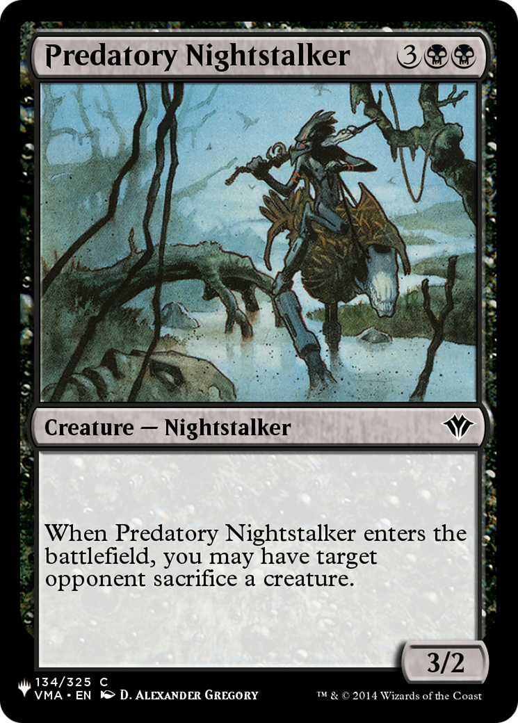 Predatory Nightstalker [The List] | Jomio and Rueliete's Cards and Comics