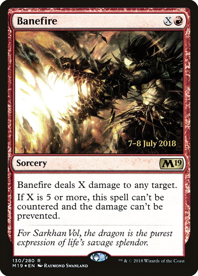 Banefire [Core Set 2019 Prerelease Promos] | Jomio and Rueliete's Cards and Comics