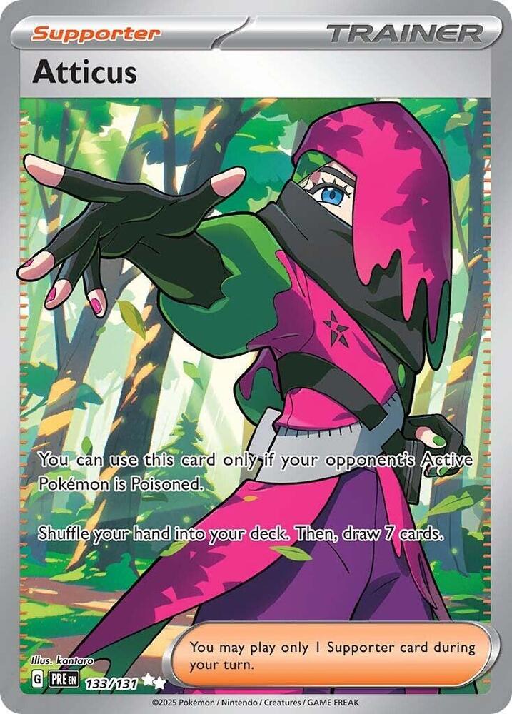 Atticus (133/131) [Scarlet & Violet: Prismatic Evolutions] | Jomio and Rueliete's Cards and Comics
