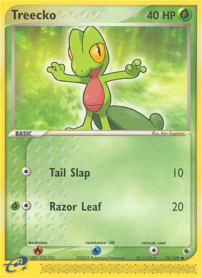 Treecko (76/109) [EX: Ruby & Sapphire] | Jomio and Rueliete's Cards and Comics