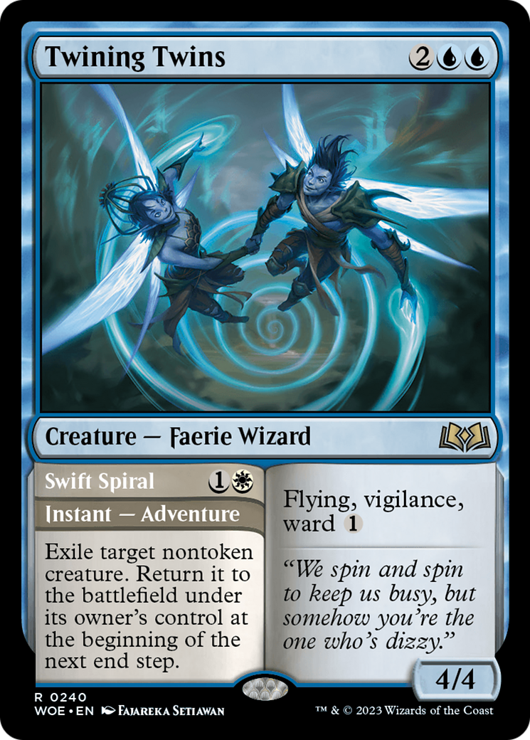 Twining Twins // Swift Spiral [Wilds of Eldraine] | Jomio and Rueliete's Cards and Comics