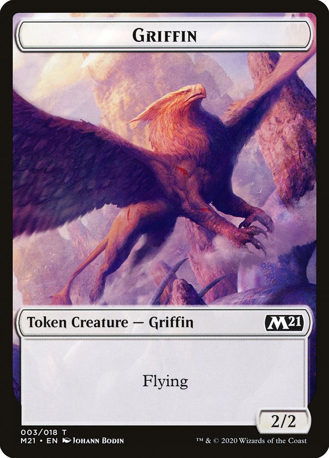 Goblin Wizard // Griffin Double-Sided Token [Core Set 2021 Tokens] | Jomio and Rueliete's Cards and Comics