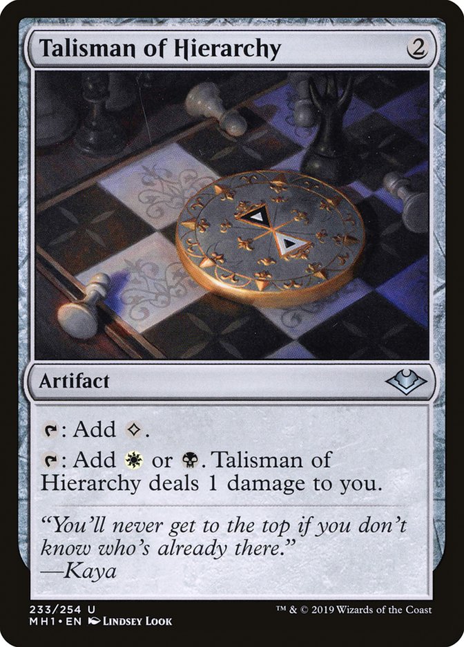 Talisman of Hierarchy [Modern Horizons] | Jomio and Rueliete's Cards and Comics