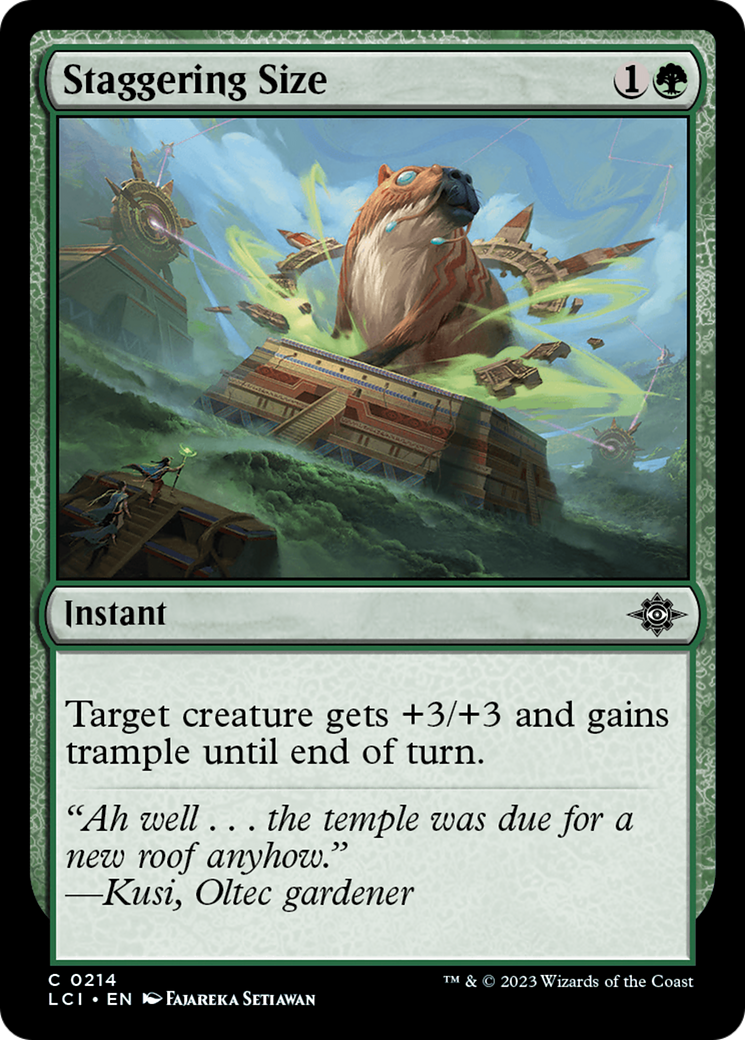Staggering Size [The Lost Caverns of Ixalan] | Jomio and Rueliete's Cards and Comics