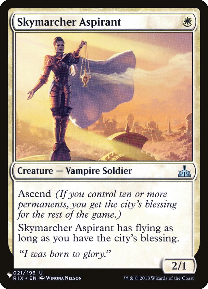 Skymarcher Aspirant [The List] | Jomio and Rueliete's Cards and Comics