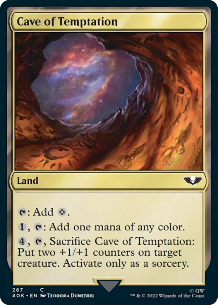 Cave of Temptation (Surge Foil) [Warhammer 40,000] | Jomio and Rueliete's Cards and Comics