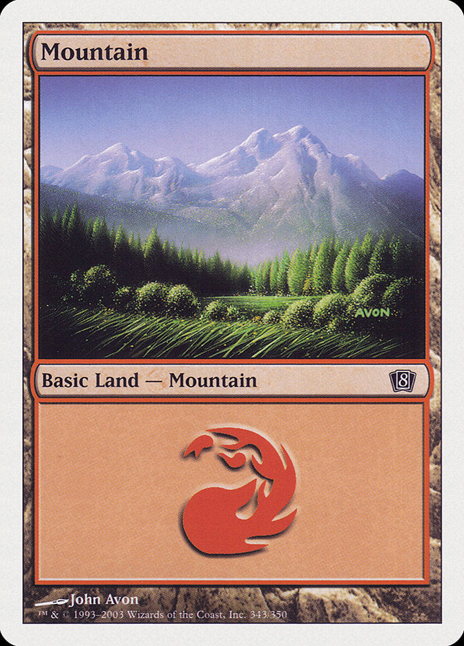 Mountain (343) [Eighth Edition] | Jomio and Rueliete's Cards and Comics