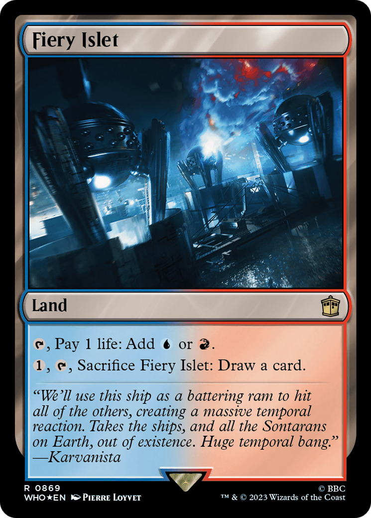 Fiery Islet (Surge Foil) [Doctor Who] | Jomio and Rueliete's Cards and Comics