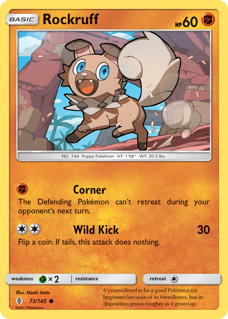 Rockruff (73/145) [Sun & Moon: Guardians Rising] | Jomio and Rueliete's Cards and Comics