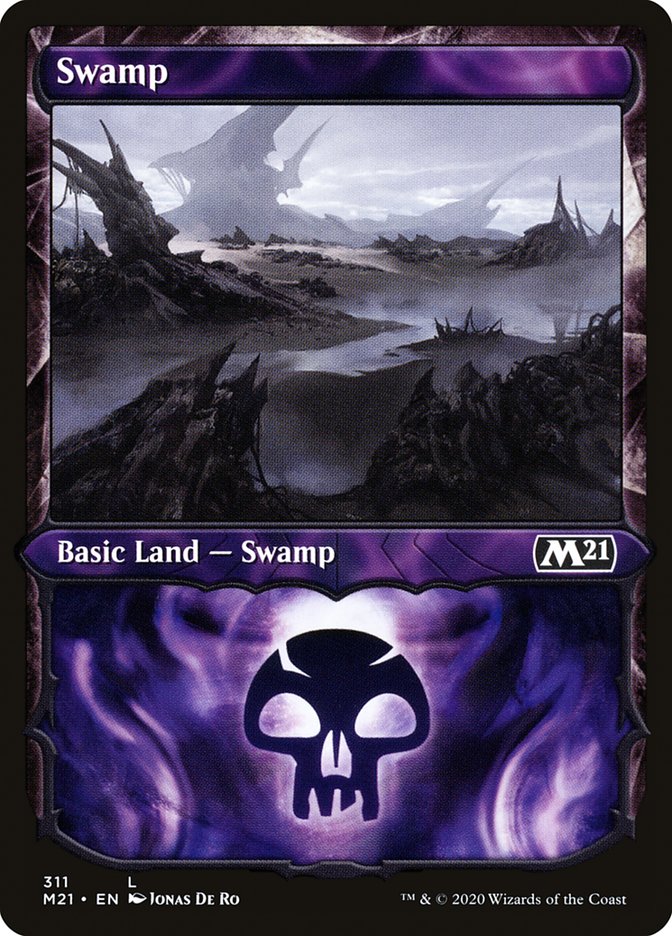 Swamp (311) (Showcase) [Core Set 2021] | Jomio and Rueliete's Cards and Comics