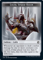 Wolf // Lolth, Spider Queen Emblem Double-Sided Token [Dungeons & Dragons: Adventures in the Forgotten Realms Tokens] | Jomio and Rueliete's Cards and Comics