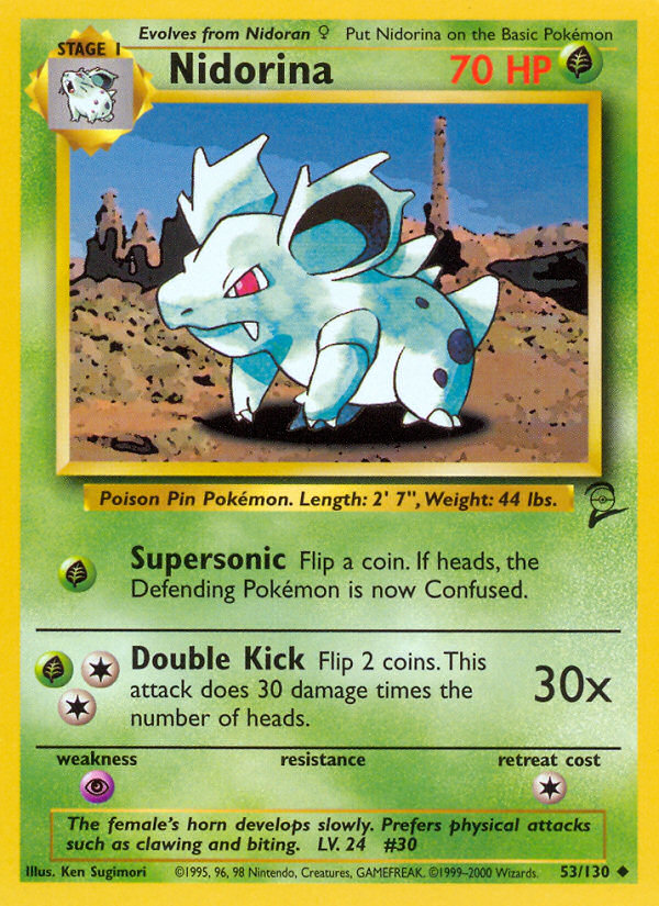 Nidorina (53/130) [Base Set 2] | Jomio and Rueliete's Cards and Comics