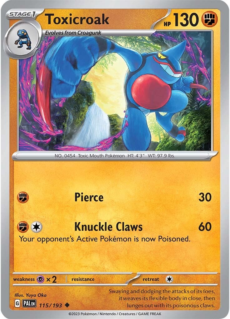 Toxicroak (115/193) [Scarlet & Violet: Paldea Evolved] | Jomio and Rueliete's Cards and Comics
