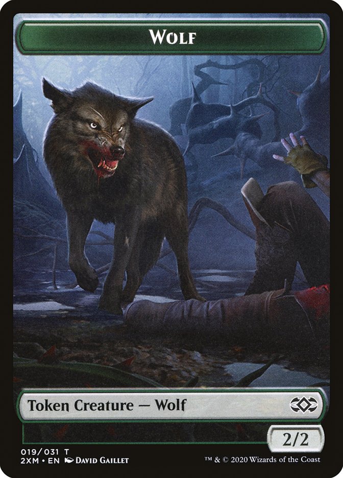Copy // Wolf Double-Sided Token [Double Masters Tokens] | Jomio and Rueliete's Cards and Comics