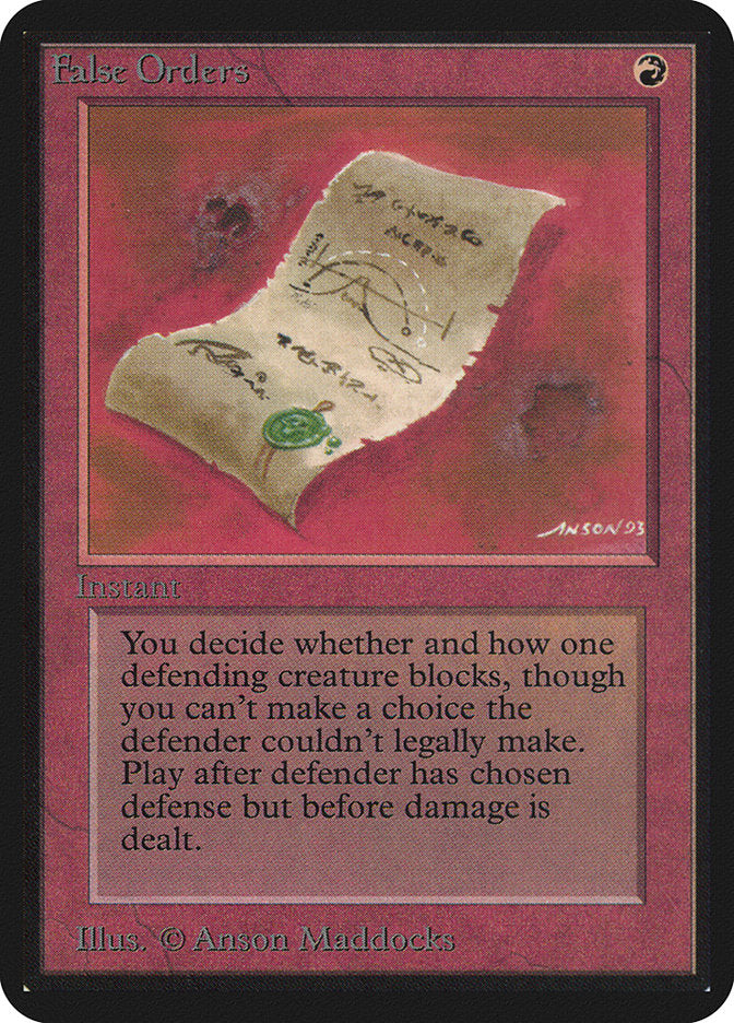 False Orders [Alpha Edition] | Jomio and Rueliete's Cards and Comics