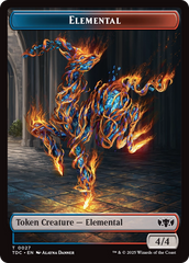 Elemental (0027) // Monk Double-Sided Token [Tarkir: Dragonstorm Commander Tokens] | Jomio and Rueliete's Cards and Comics