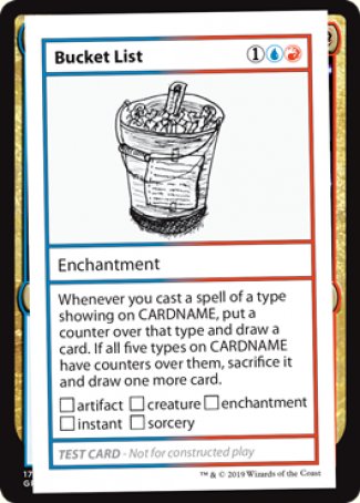 Bucket List (2021 Edition) [Mystery Booster Playtest Cards] | Jomio and Rueliete's Cards and Comics
