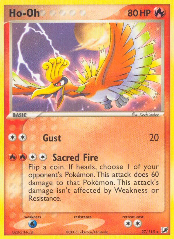 Ho Oh(27/115) (Cosmos Holo) (Theme Deck Exclusive) [EX: Unseen Forces] | Jomio and Rueliete's Cards and Comics