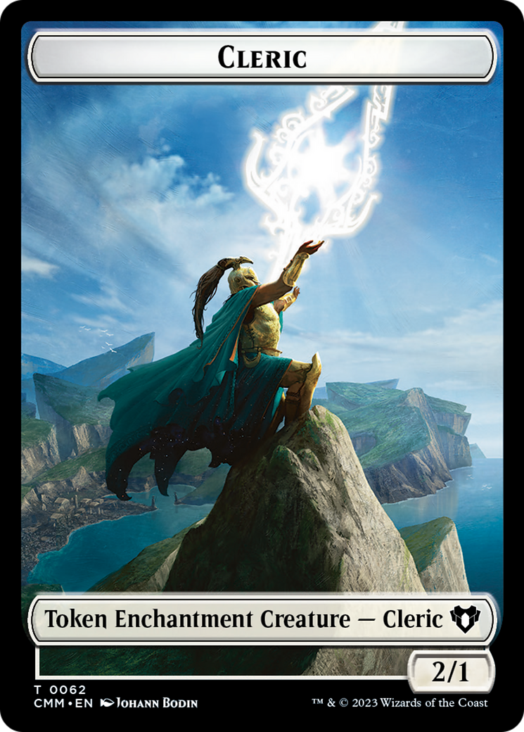 Elf Warrior // Cleric Double-Sided Token [Commander Masters Tokens] | Jomio and Rueliete's Cards and Comics