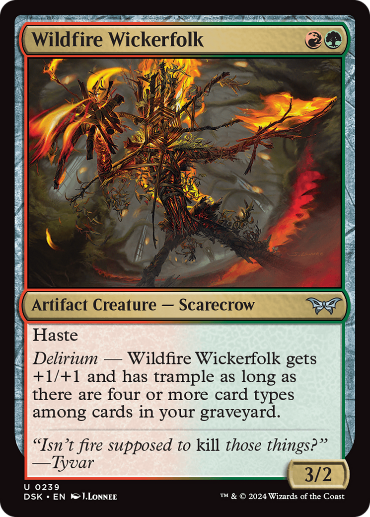 Wildfire Wickerfolk [Duskmourn: House of Horror] | Jomio and Rueliete's Cards and Comics