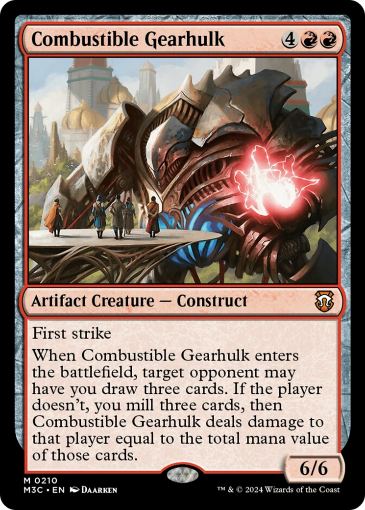 Combustible Gearhulk (Ripple Foil) [Modern Horizons 3 Commander] | Jomio and Rueliete's Cards and Comics