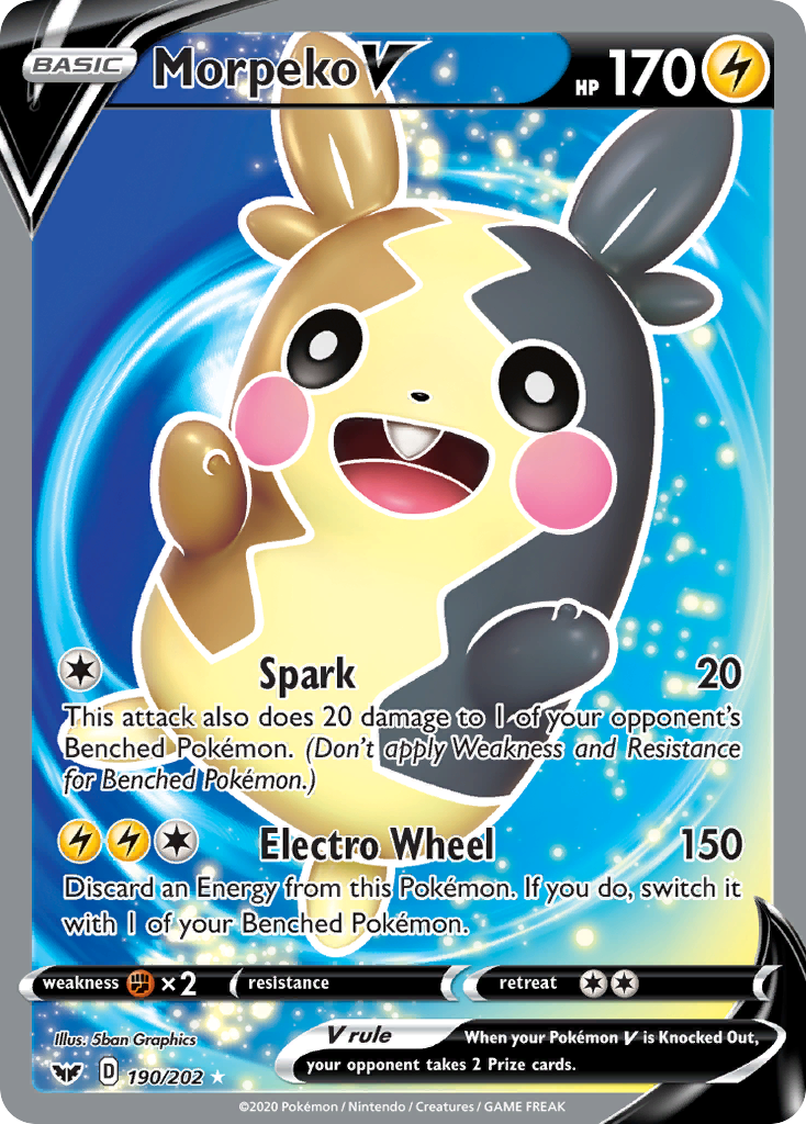Morpeko V (190/202) [Sword & Shield: Base Set] | Jomio and Rueliete's Cards and Comics