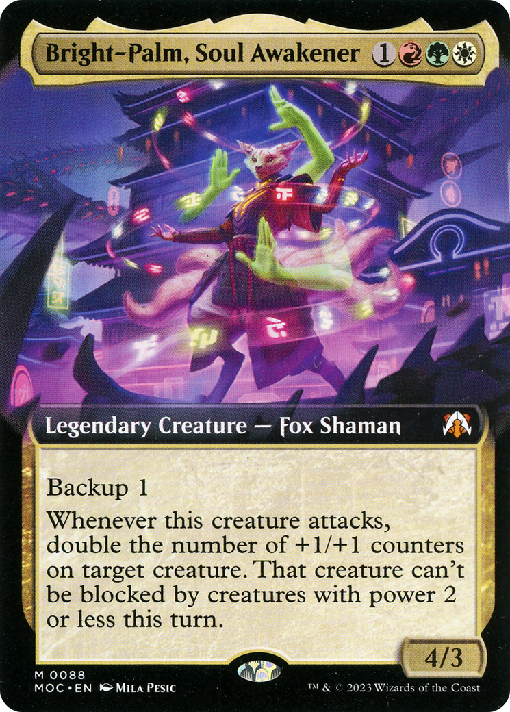 Bright-Palm, Soul Awakener (Extended Art) [March of the Machine Commander] | Jomio and Rueliete's Cards and Comics