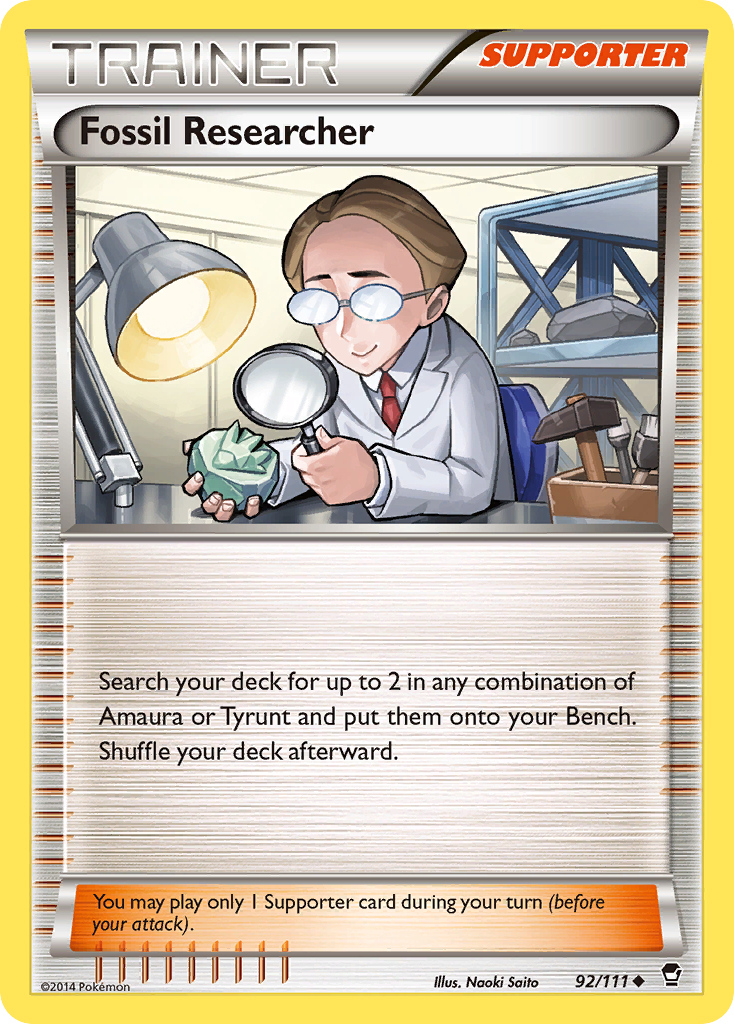 Fossil Researcher (92/111) [XY: Furious Fists] | Jomio and Rueliete's Cards and Comics