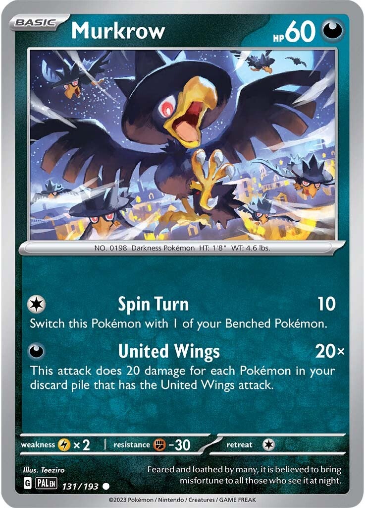 Murkrow (131/193) [Scarlet & Violet: Paldea Evolved] | Jomio and Rueliete's Cards and Comics