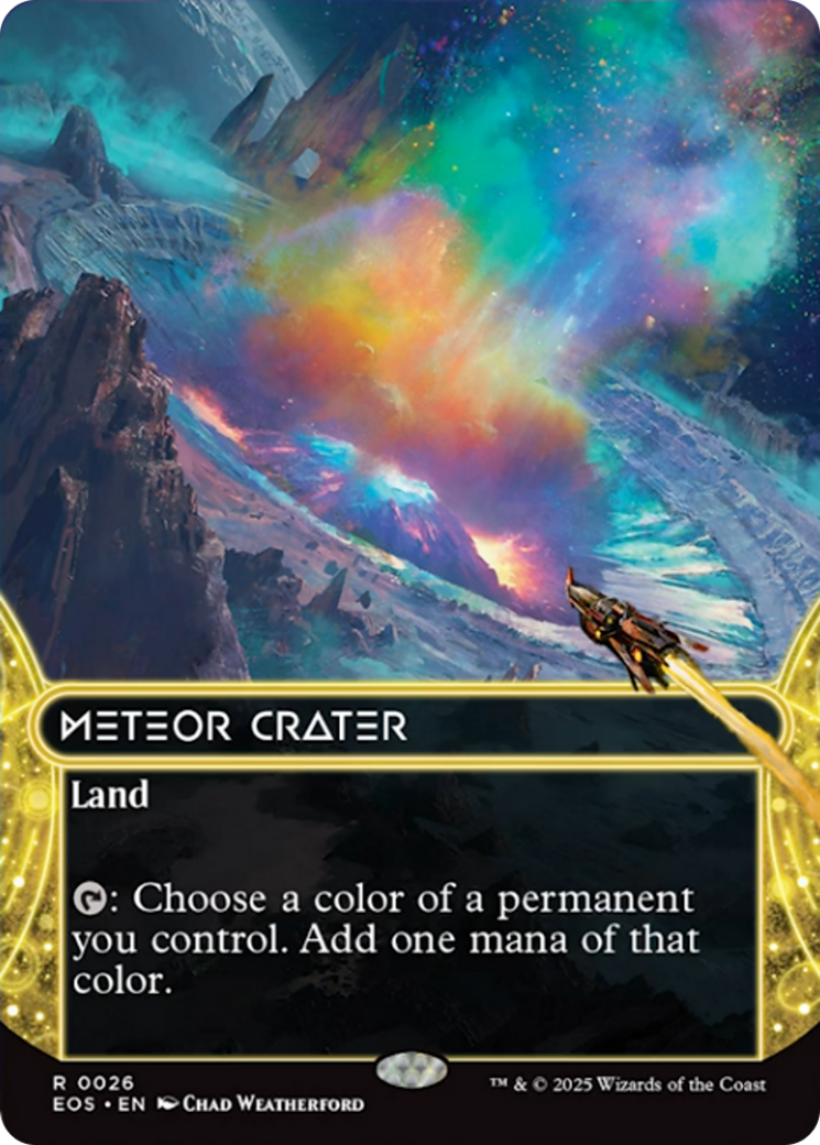 Meteor Crater (0026) (Borderless) [Edge of Eternities: Stellar Sights] | Jomio and Rueliete's Cards and Comics