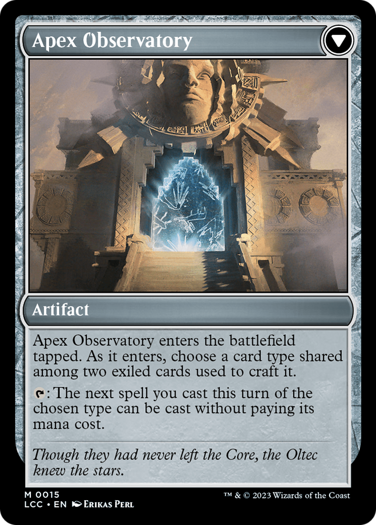 Eye of Ojer Taq // Apex Observatory [The Lost Caverns of Ixalan Commander] | Jomio and Rueliete's Cards and Comics