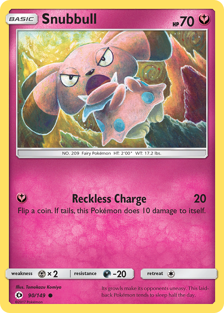 Snubbull (90/149) [Sun & Moon: Base Set] | Jomio and Rueliete's Cards and Comics