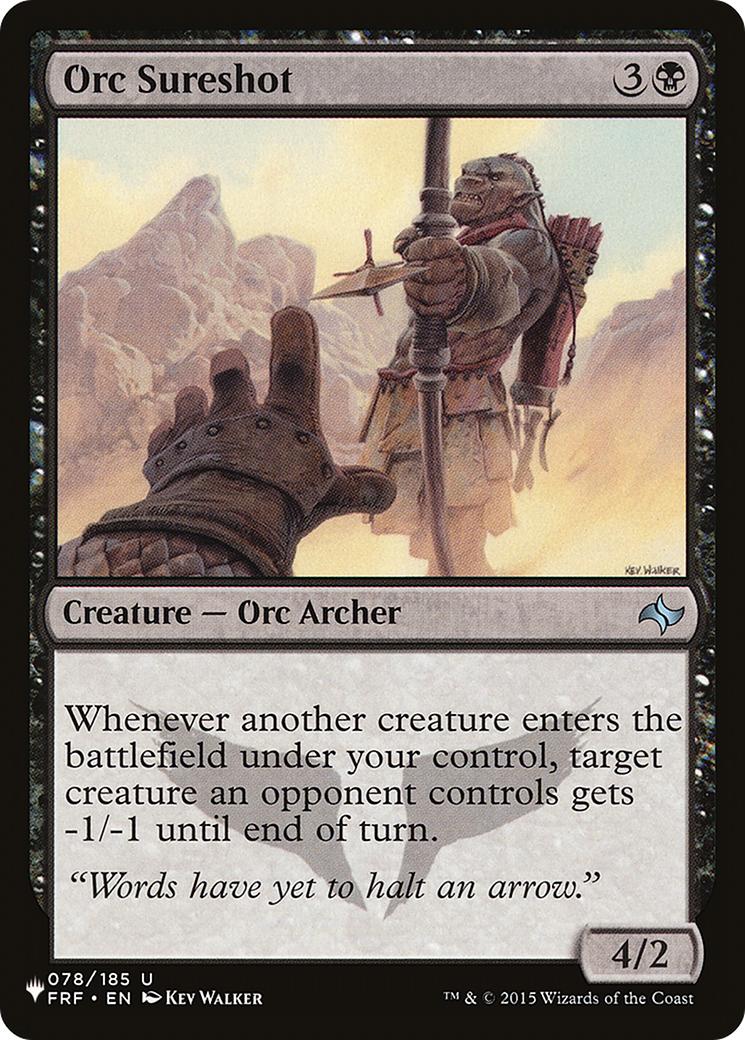 Orc Sureshot [The List] | Jomio and Rueliete's Cards and Comics