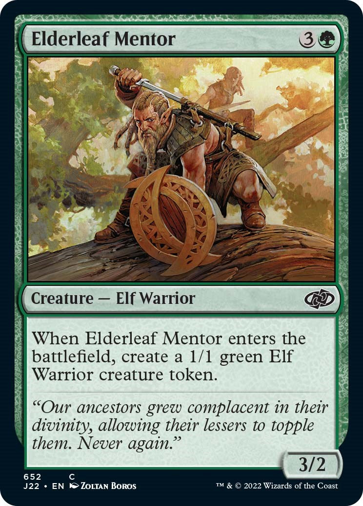 Elderleaf Mentor [Jumpstart 2022] | Jomio and Rueliete's Cards and Comics
