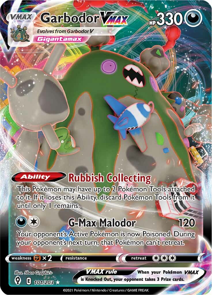 Garbodor VMAX (101/203) [Sword & Shield: Evolving Skies] | Jomio and Rueliete's Cards and Comics