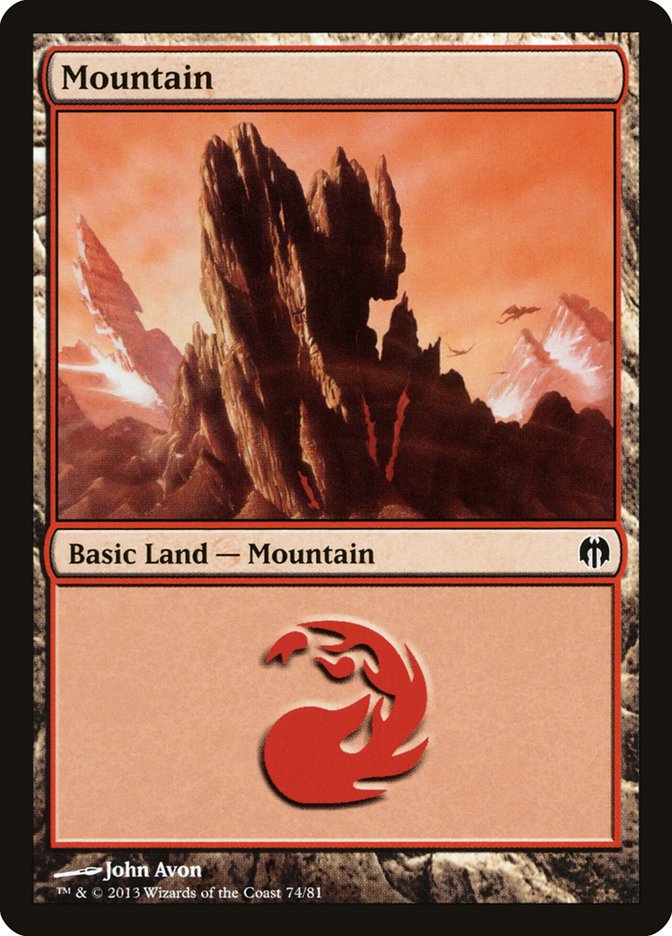 Mountain (74) [Duel Decks: Heroes vs. Monsters] | Jomio and Rueliete's Cards and Comics