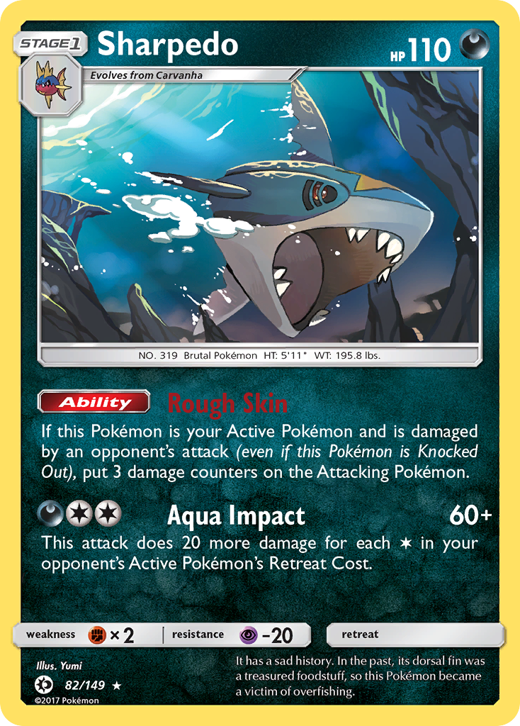 Sharpedo (82/149) [Sun & Moon: Base Set] | Jomio and Rueliete's Cards and Comics