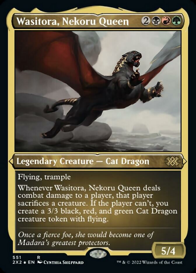 Wasitora, Nekoru Queen (Foil Etched) [Double Masters 2022] | Jomio and Rueliete's Cards and Comics