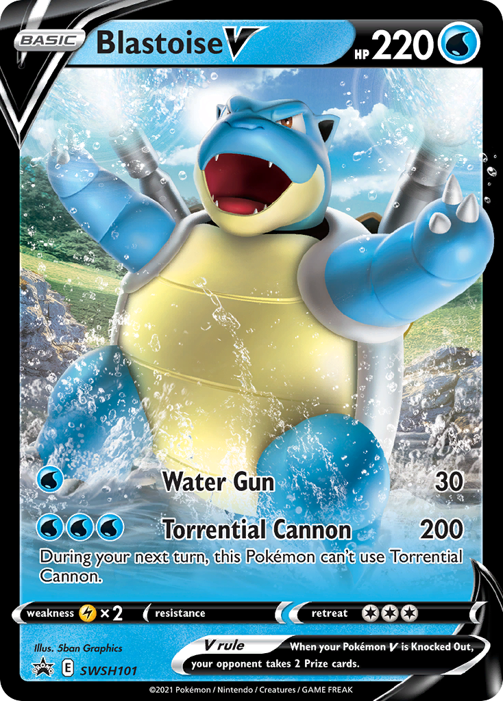 Blastoise V (SWSH101) [Sword & Shield: Black Star Promos] | Jomio and Rueliete's Cards and Comics
