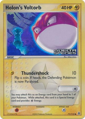 Holon's Voltorb (71/113) (Stamped) [EX: Delta Species] | Jomio and Rueliete's Cards and Comics