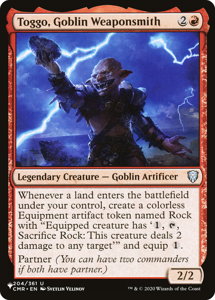 Toggo, Goblin Weaponsmith [The List] | Jomio and Rueliete's Cards and Comics