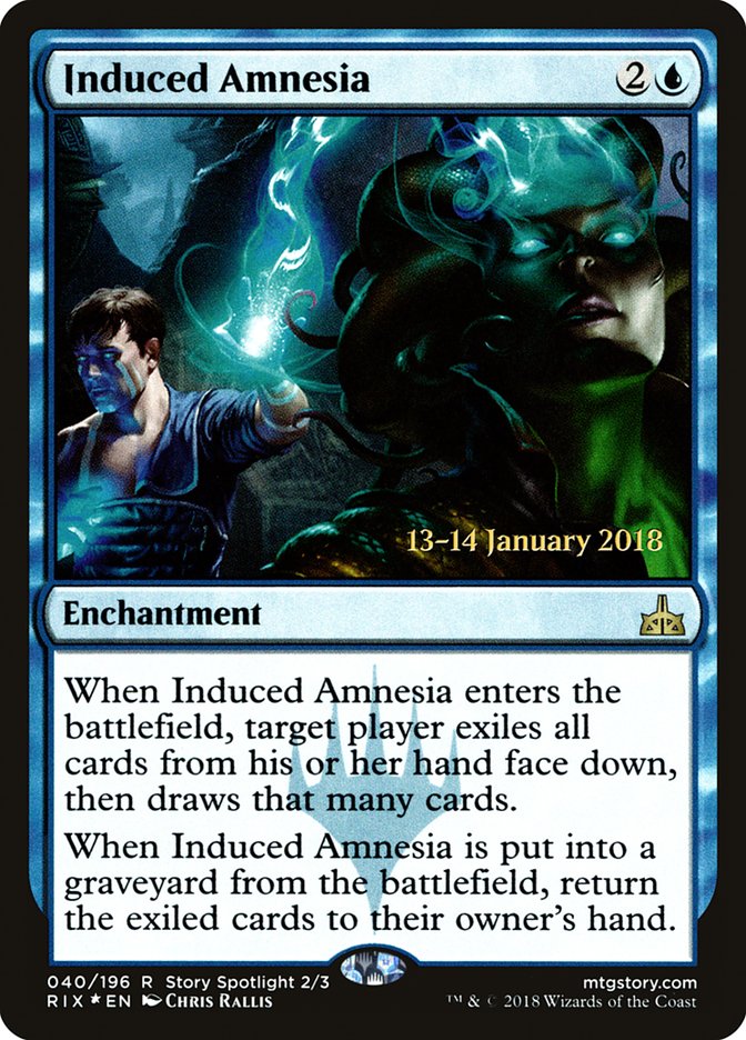 Induced Amnesia [Rivals of Ixalan Prerelease Promos] | Jomio and Rueliete's Cards and Comics