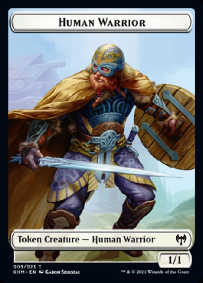 Human Warrior Token [Kaldheim Tokens] | Jomio and Rueliete's Cards and Comics