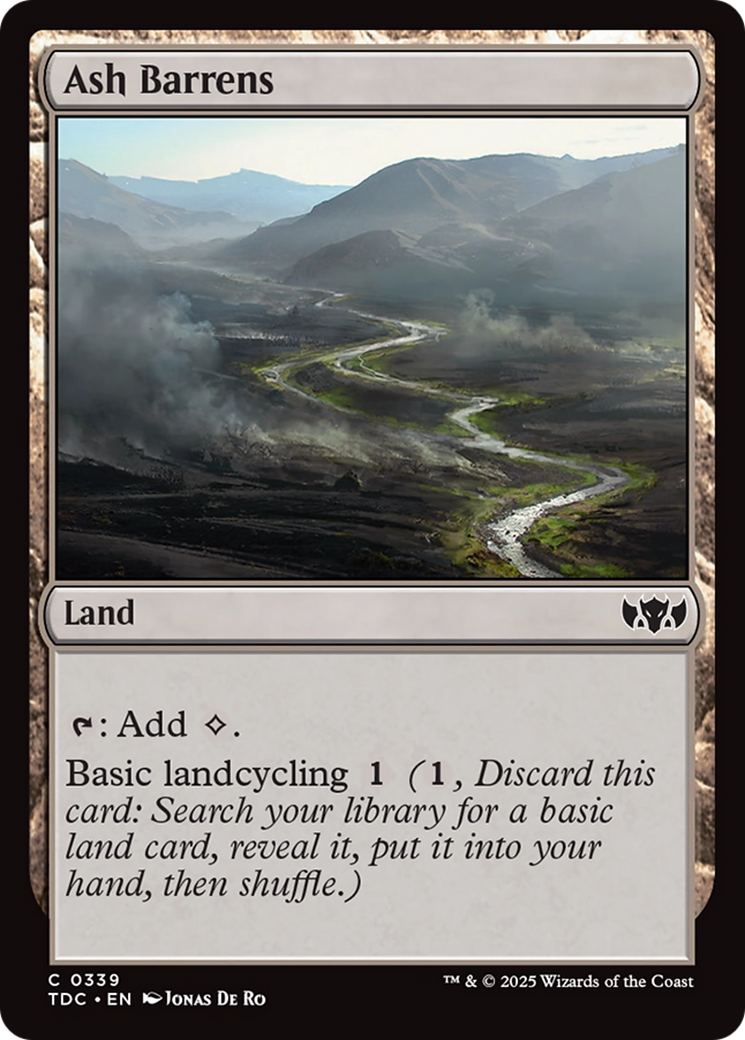 Ash Barrens [Tarkir: Dragonstorm Commander] | Jomio and Rueliete's Cards and Comics