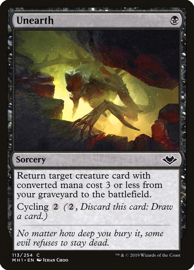 Unearth [Modern Horizons] | Jomio and Rueliete's Cards and Comics