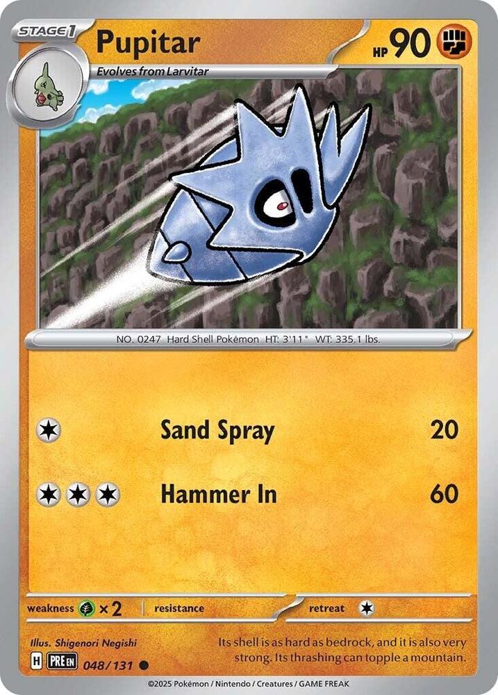 Pupitar (048/131) [Scarlet & Violet: Prismatic Evolutions] | Jomio and Rueliete's Cards and Comics