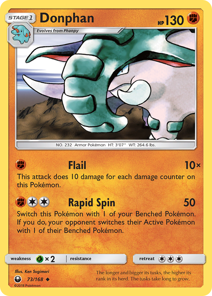 Donphan (73/168) [Sun & Moon: Celestial Storm] | Jomio and Rueliete's Cards and Comics