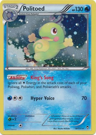 Politoed (18/111) (Cosmos Holo) [XY: Furious Fists] | Jomio and Rueliete's Cards and Comics