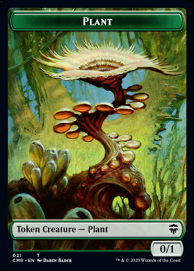 Illusion // Plant Double-Sided Token [Commander Legends Tokens] | Jomio and Rueliete's Cards and Comics